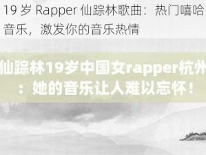 19 岁 Rapper 仙踪林歌曲：热门嘻哈音乐，激发你的音乐热情