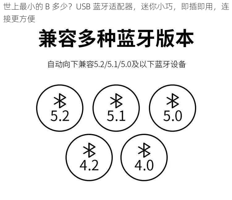 世上最小的 B 多少？USB 蓝牙适配器，迷你小巧，即插即用，连接更方便