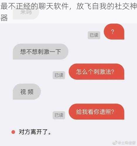 最不正经的聊天软件，放飞自我的社交神器