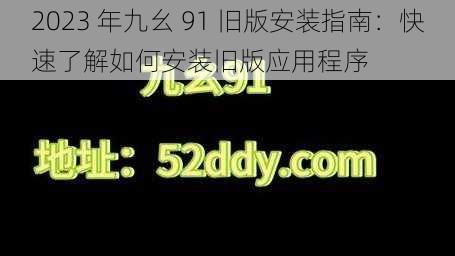 2023 年九幺 91 旧版安装指南：快速了解如何安装旧版应用程序