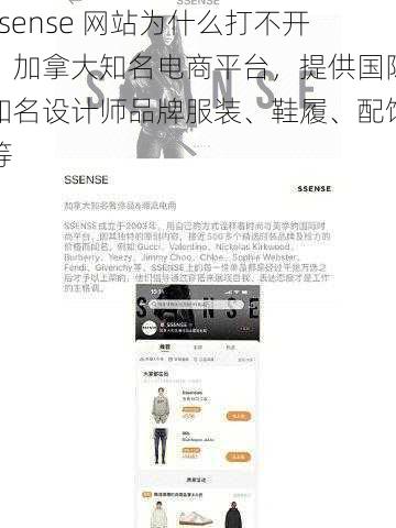 ssense 网站为什么打不开？加拿大知名电商平台，提供国际知名设计师品牌服装、鞋履、配饰等