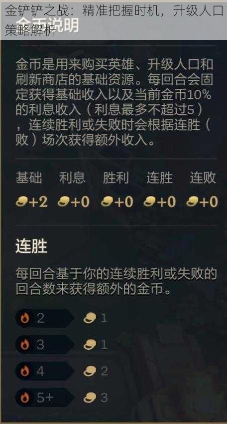 金铲铲之战：精准把握时机，升级人口策略解析