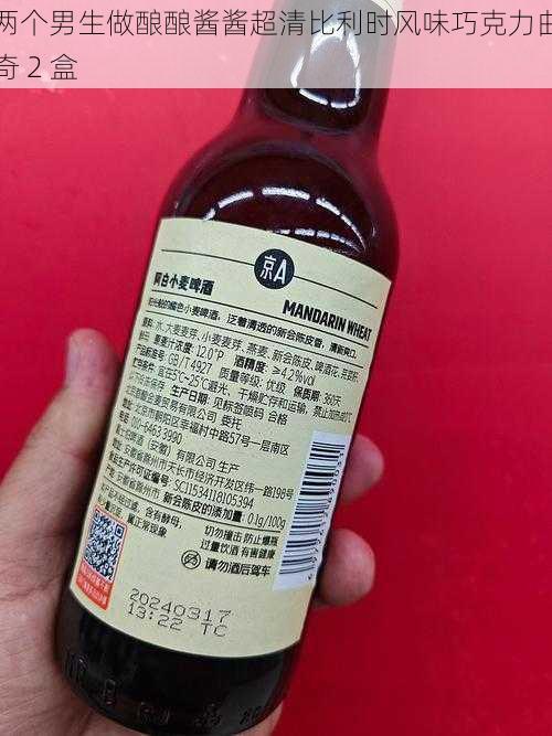 两个男生做酿酿酱酱超清比利时风味巧克力曲奇 2 盒