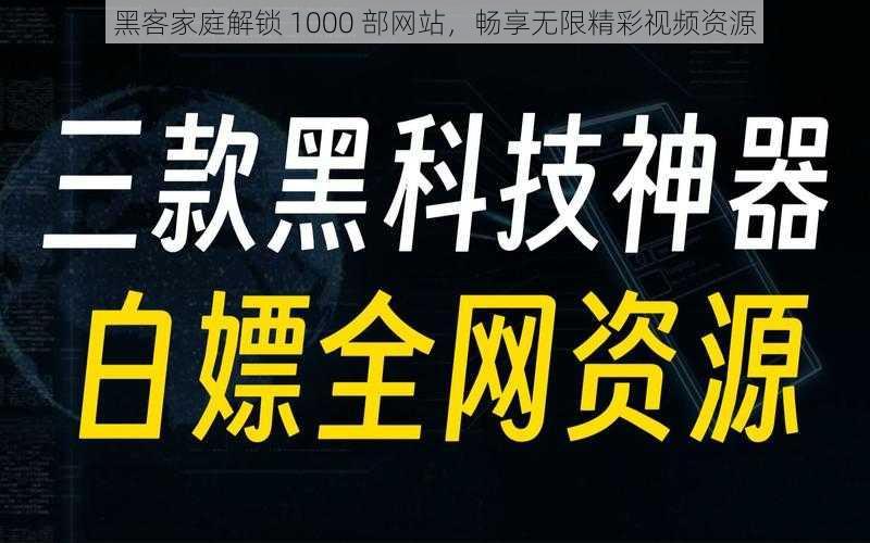 黑客家庭解锁 1000 部网站，畅享无限精彩视频资源