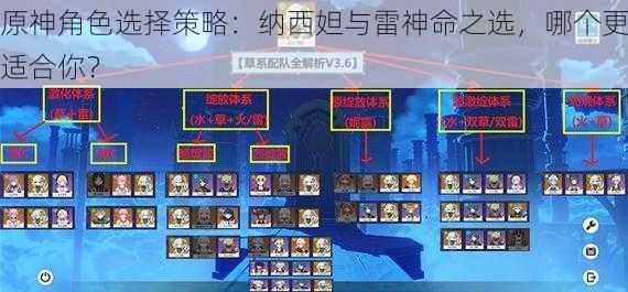 原神角色选择策略：纳西妲与雷神命之选，哪个更适合你？