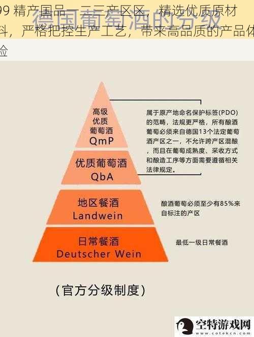 99 精产国品一二三产区区，精选优质原材料，严格把控生产工艺，带来高品质的产品体验